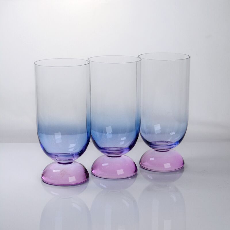 Qualität Handblown Crystal Wine Glass Goblet with Two-color Gradient and Frosted Base for 400ml Wine Cocktail & Home Decor usine
