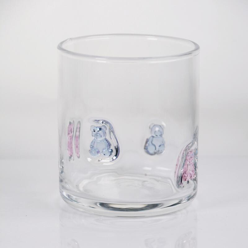 Qualität Handgeblasenes Gummibärchen-Glas, 400ml klarer Becher mit süßem bunten Bären, lustiges Whiskey-Saftglas für Kinder und Erwachsene, süßes Barware-Geschenk usine