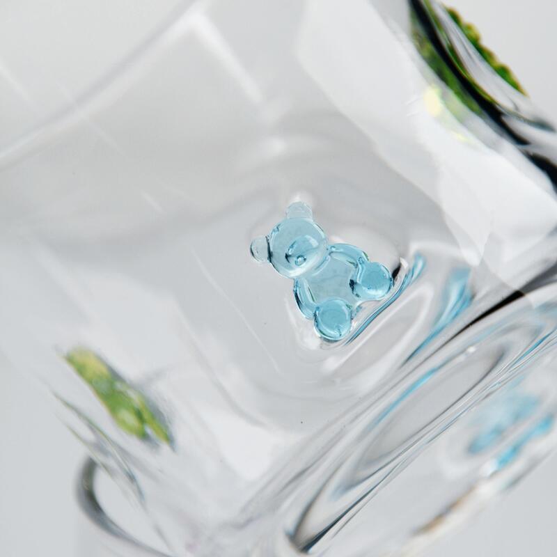 Qualität Handgeblasenes Gummibärchen-Glas, 400ml klarer Becher mit süßem bunten Bären, lustiges Whiskey-Saftglas für Kinder und Erwachsene, süßes Barware-Geschenk usine