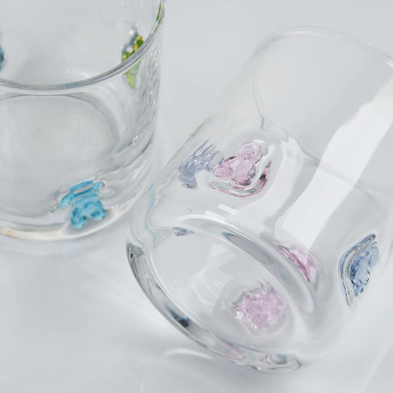 Qualität Handgeblasenes Gummibärchen-Glas, 400ml klarer Becher mit süßem bunten Bären, lustiges Whiskey-Saftglas für Kinder und Erwachsene, süßes Barware-Geschenk usine