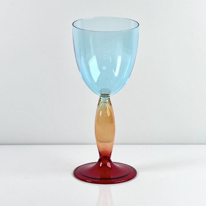Qualität Hand-Blown Gradient Color Borosilicate Wine Glasses, Multi-Color Artistic Stem Goblets for Wine, Cocktail, Home Bar & Party Decor Fabrik