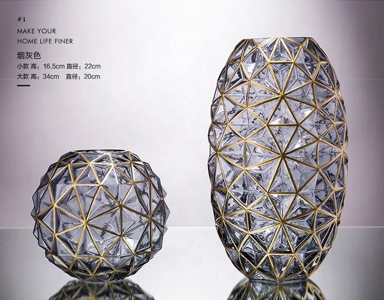 Qualität Kreative handgemalte dekorative Glasvase für die Hochzeit usine