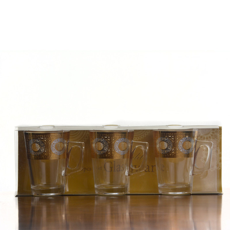 Qualität Gold dekorierte Gold Dekal Tumbler Trinkglas usine