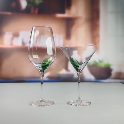 Qualität 530 ml Volumen kundenspezifischer Handblasen klares Rotwein Glas Martini Glas geeignet für Partys langlebige stilvolle Probe innerhalb von 7 Tagen usine