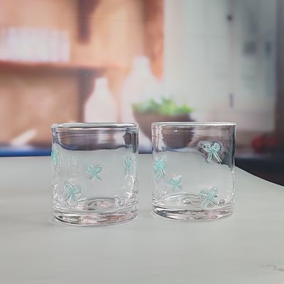 Qualität 14oz Valentinstag Dekorativ DOF Glas Bowknot Wasser Tumbler Gläser Mexiko Icon Rock Glasbecher für Hochzeitsfeier Geschenk usine