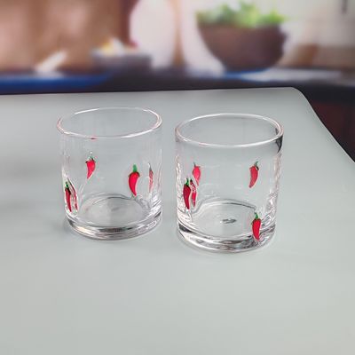 Qualität 14oz Chili Dekorativ DOF Glas Herz Form Wasser Tumbler Gläser Mexiko Rock Glasbecher für Hochzeitsfeier Geschenk usine