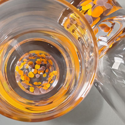 Qualität Handgefertigtes modernes Design Farbiges Cocktail Trinkgläser Custom Confetti Getränke Highball Glas usine