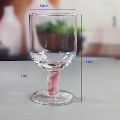 Qualität Mexikanische Konfetti-Design Elegante Wassergläser Luxus Handgeblasener Konfetti-Cocktails Glasbecher Romantischer Kurzstamm Weingläser usine