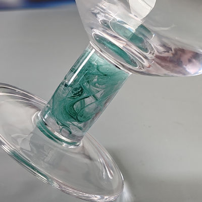 Qualität Mexikanische Konfetti-Design Elegante Wassergläser Luxus Handgeblasener Konfetti-Cocktails Glasbecher Romantischer Kurzstamm Weingläser usine