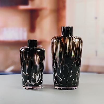 Qualität Handgefertigte Amber Glas Vase Moderne einzigartige Vase für Tisch Mittelpunkt Dekorative Blumen Vasen für Home Office Hochzeit ((S Größe) usine
