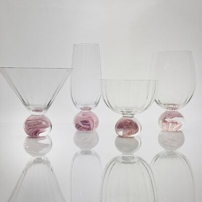Qualität High Clarity Pink Cloud Crystal Wine Glass Set für Restaurants, Bars und Weinverkostungsveranstaltungen usine