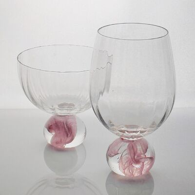 Qualität High Clarity Pink Cloud Crystal Wine Glass Set für Restaurants, Bars und Weinverkostungsveranstaltungen usine