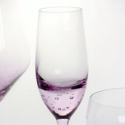 Qualität Lavendelblase Weinkristall Glas, handgeblasen, mit schrägen Farbtönen und zarten, eingeschlossenen Blasen, die Eleganz mit Langlebigkeit verbinden usine