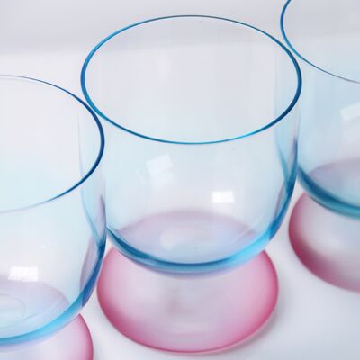 Qualität Handgeblasener Kristallweinglaspokal mit zweifarbiger Gradient-Frostbasis und 300 ml Kapazität für Weincocktails und Wohnkultur usine