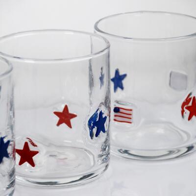 Qualität Handgeblasener, patriotischer Whisky-Glas mit 400 ml Fassungsvermögen - Klarer Schlauch für Whisky und Cocktails usine