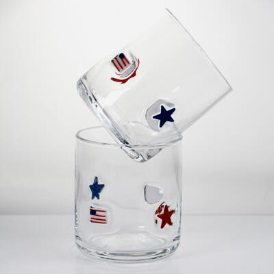 Qualität Handgeblasener patriotischer Ikonglas mit 400 ml Fassungsvermögen - Klarer Tumbler für Whisky und Cocktails usine