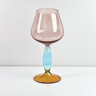 Qualität Hand-Blown Gradient Color Borosilicate Wine Glasses, Multi-Color Artistic Stem Goblets for Wine, Cocktail, Home Bar & Party Decor Fabrik