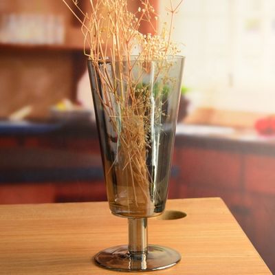 Qualität Elektroplattierte Grauglas-Zentrumstücke für Kerzenhalter usine