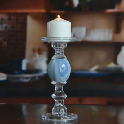 Qualität Kristall 3 Größe Langen Stamm Kerzenhalter mit Marmor Planet usine