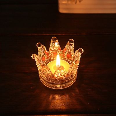 Qualität Romantic Crown Tee Light Mini Votive Kerzenhalter, Glaszylinder Kerzenhalter für die Party usine