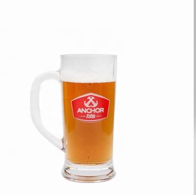Qualität Aktion Marke 21 Oz Bierglas Stein mit Farbdekal usine