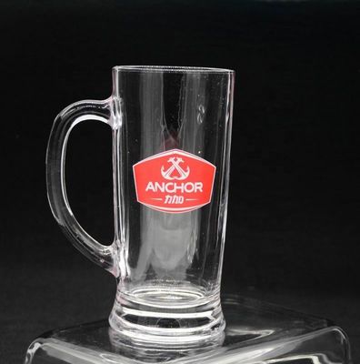 Qualität Aktion Marke 21 Oz Bierglas Stein mit Farbdekal usine