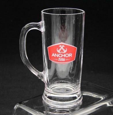 Qualität Aktion Marke 21 Oz Bierglas Stein mit Farbdekal usine