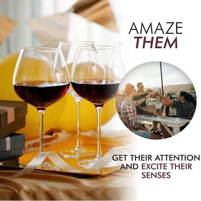 Qualität Mundgeblasene 750 ml große Kristallweingläser, Kristallrotweingläser usine