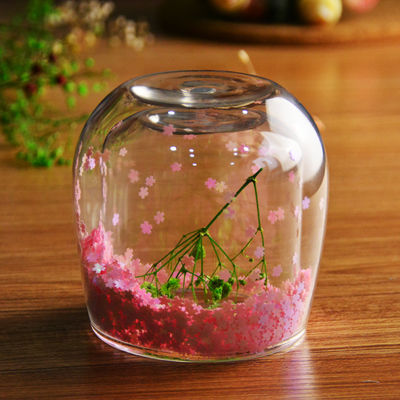 Qualität Gemachte Doppelwandglas Kaffeetasse Dekorativ Glitter Tumbler Trinkgläser usine