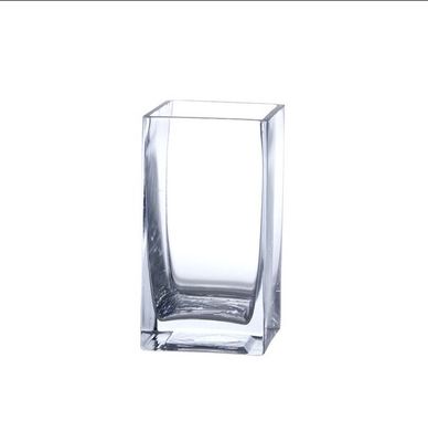 Qualität Handgefertigte Quadrat 8 Zoll Glas Vase für Mittelstücke usine