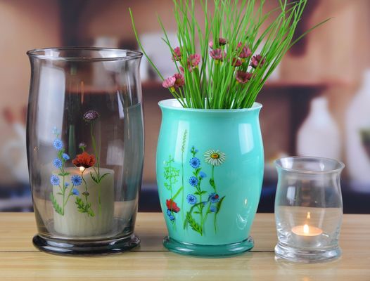 Qualität Klassische Antike Farbglas 12 Zoll Glas Vase usine