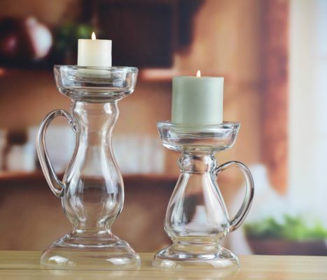 Qualität Neues Design Handgeblasene dekorative Glasvase mit Griff usine