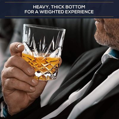 Qualität Altmodische, bleifreie, geprägte 10 Oz Whisky-Gläser, Whisky-Versuchsgläser. usine