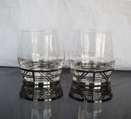 Qualität Retro-Stil Metall-Basis-Rock-Glas handgefertigt Whisky-Glas, Kristall Whisky-Gläser usine
