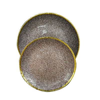 Qualität Goldfarbene Dessert Glas Ladegeräte, dekorative Ladegeräte für Hochzeiten usine