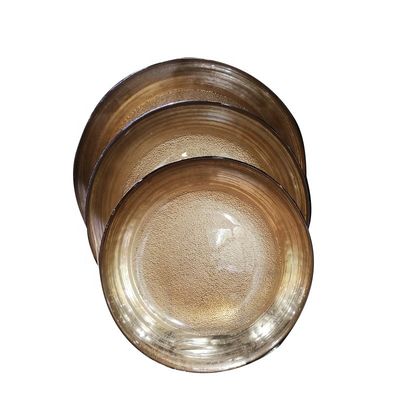 Qualität Goldfarbene Dessert Glas Ladegeräte, dekorative Ladegeräte für Hochzeiten usine