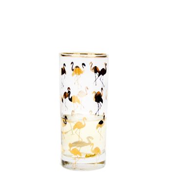 Qualität Goldene Flamingo-Druck-Kristall Highball-Gläser für das Restaurant usine