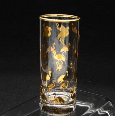 Qualität Goldene Flamingo-Druck-Kristall Highball-Gläser für das Restaurant usine