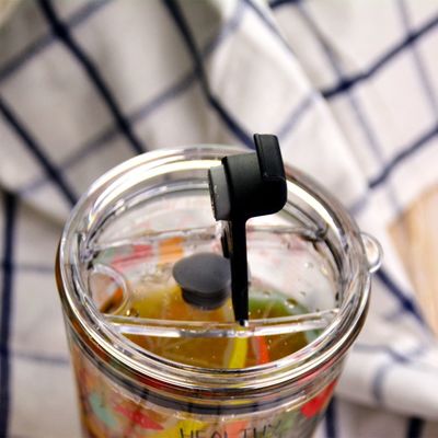 Qualität Dekorierte Pint Eistee Glas Tasse mit Deckel und Silikat Stroh Cocktail Tumbler Trinkgläser usine