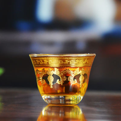 Qualität High-End Luxus Gold Dekal Dekorierte Tumbler Trinkglas usine