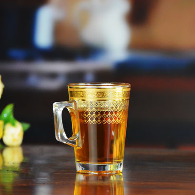 Qualität Gold dekorierte Gold Dekal Tumbler Trinkglas usine