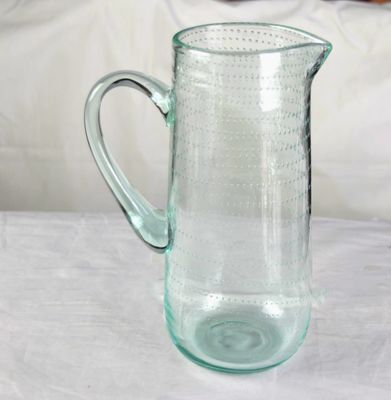 Qualität Recycling Grüne Spiralblase Glas Wasserkrug, Großer Glaskrug usine