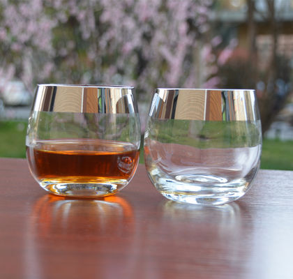 Qualität Platin-Tumbler-Tränkgläser mit Silberfelg, Ionplattierung usine