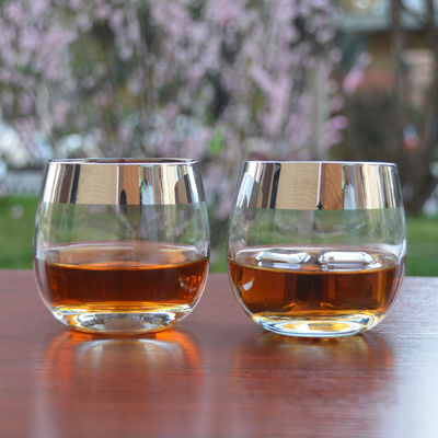 Qualität Platin-Tumbler-Tränkgläser mit Silberfelg, Ionplattierung usine