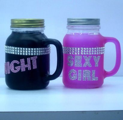 Qualität Farbe Diamanten Schriftarten Handgemalte Glasbehälter für die Küche usine